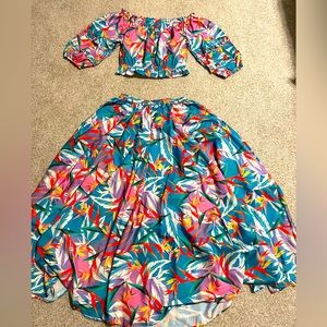 Rachel Zoe Crop and Maxi skirt set